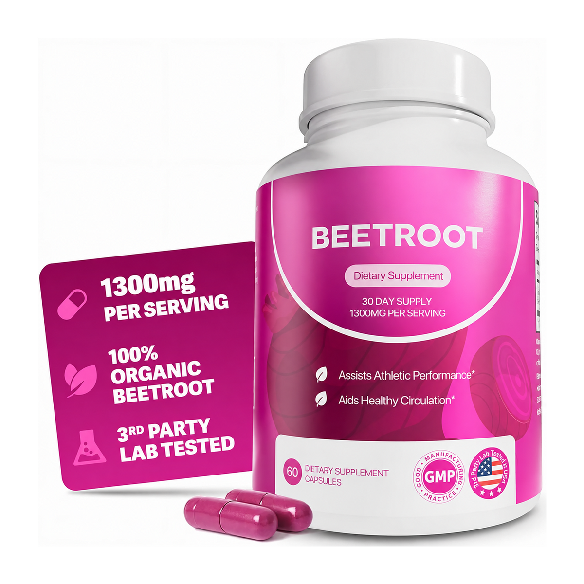 Beetroot Capsules To Support Circulation And Vitality*